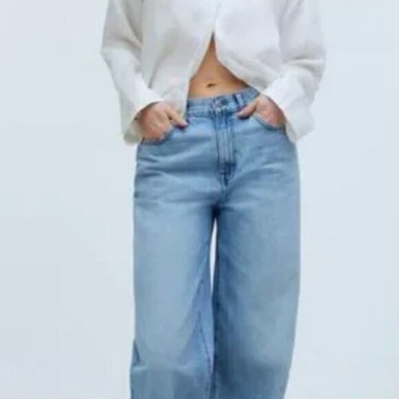 MADEWELL Resort Long-Sleeve Shirt EMBROIDERED EYELET WHITE NWT Sz L - Picture 3 of 6